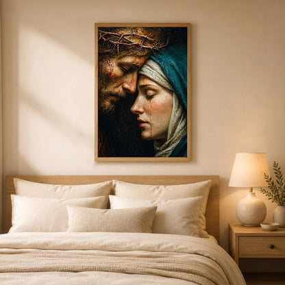 Jesus Healing Broken Woman Wall Art, Christian Faith Restoration Canvas