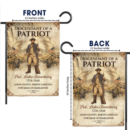 Personalized 250th Anniversary - 1776-2026 Descendant of a Patriot Flag