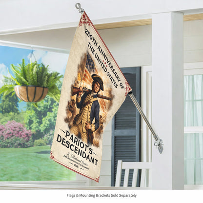250th Anniversary Flag - Personalized Patriotic Flag with US History and Patriot Legacy