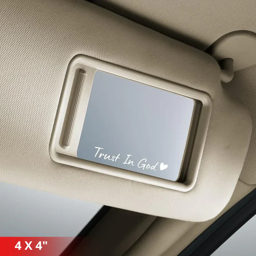 [4IN] TRUST IN GOD Decal – Waterproof Mirror Sticker for Cars, Trucks, Motorcycles & More