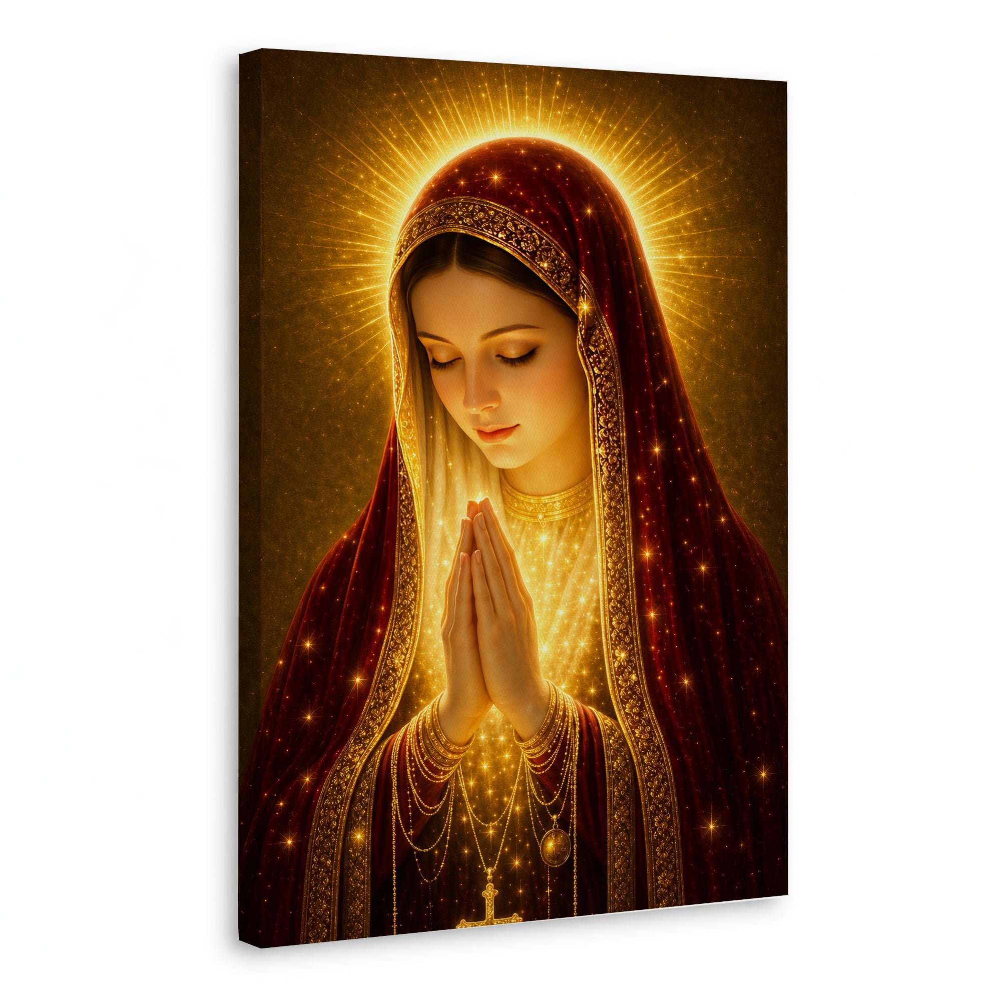 Holy Mary Radiant Prayer Art Print Poster/Canvas