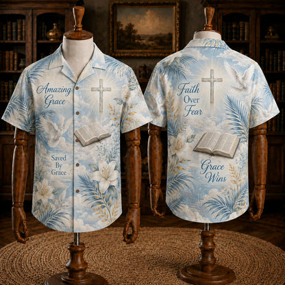 Virgin Mary And Child Hawaiian Shirt, Catholic Christian Religious Shirt