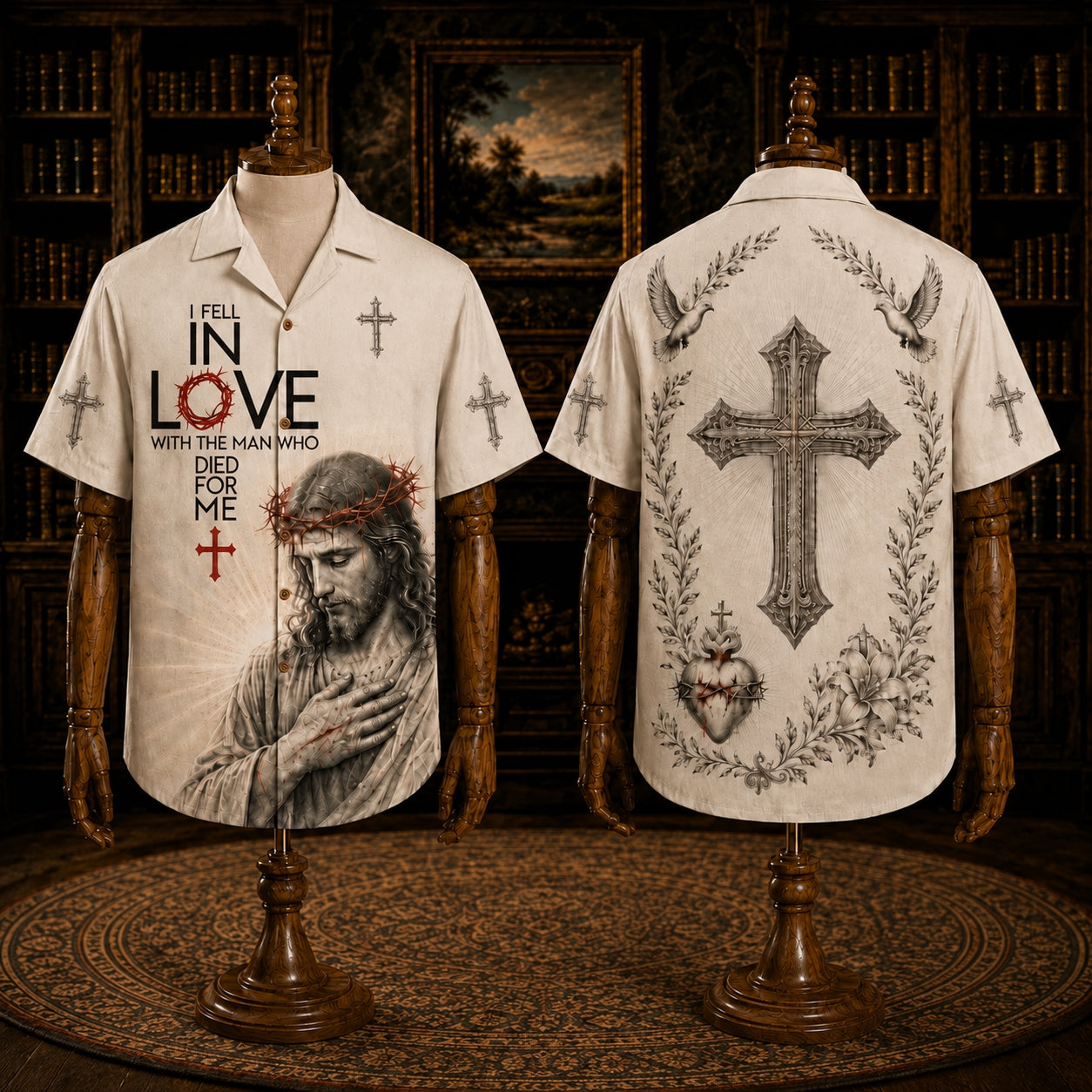 Christian Jesus Hawaiian Shirt, Religious Faith Tropical Button Up Shirt