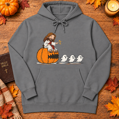 Cute Jesus Pac-Man Pumpkin Eating Ghosts Halloween Christian - Unisex Tshirt/Hoodie/Sweatshirt