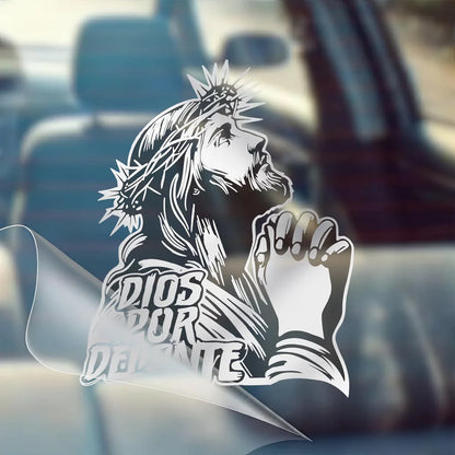 [4IN] Dios Por Delante Decal Large Graphic for Trucks, Cars, Walls