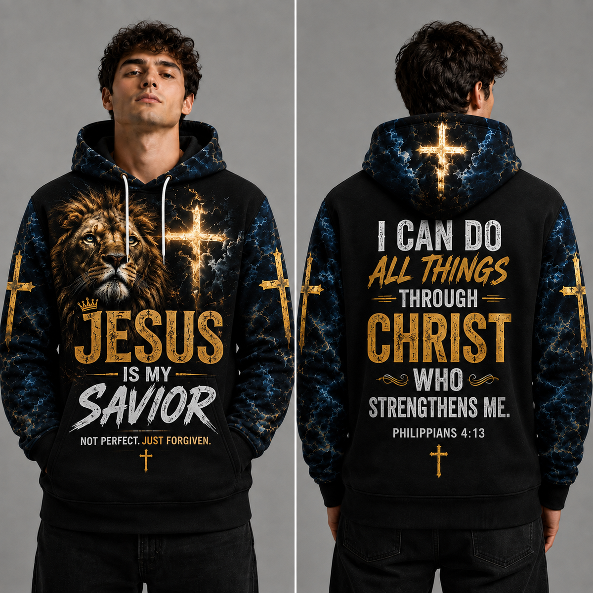 Saved By His Blood Jesus Hoodie, Christian Faith Ephesians 1:7 Hoodie