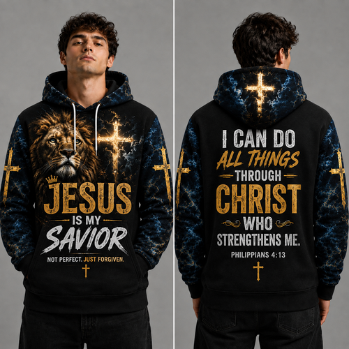 Lion Of Judah Jesus Is My Savior Christian Hoodie