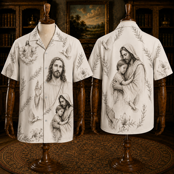 Christian Jesus Hawaiian Shirt, Religious Faith Tropical Button Up Shirt