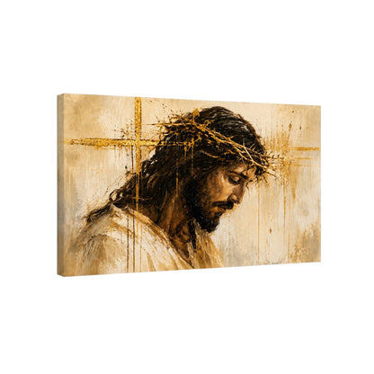 Jesus Christ Crown Of Thorns Wall Art, Christian Religious Faith Home Decor Poster/Canvas