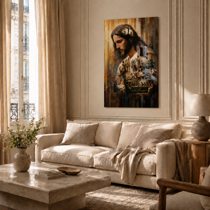 Jesus Life Story Collage Wall Art, Christian Faith Religious Poster/Canvas
