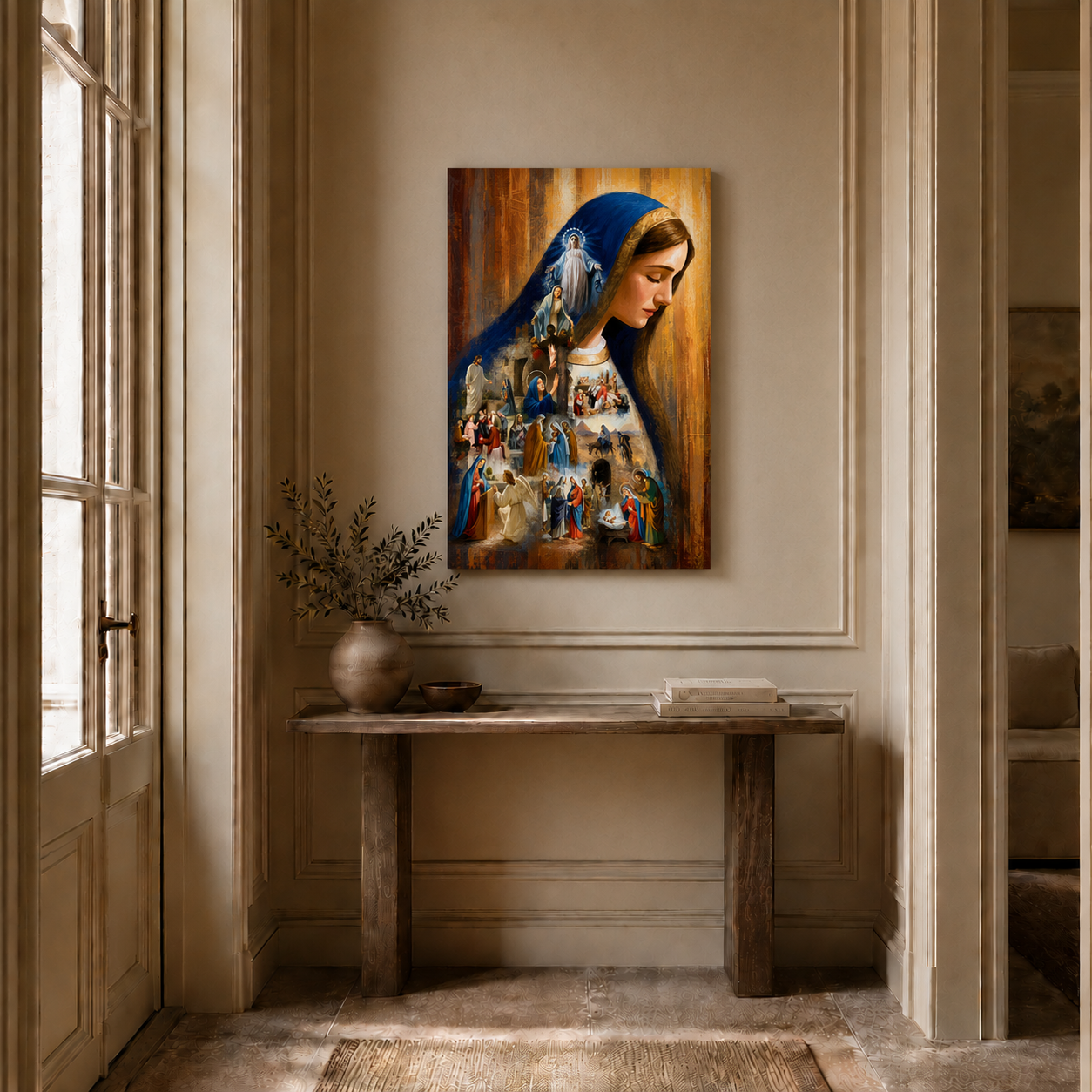 The Life Of Virgin Mary Mother Of Jesus Christian Wall Art Poster/Canvas