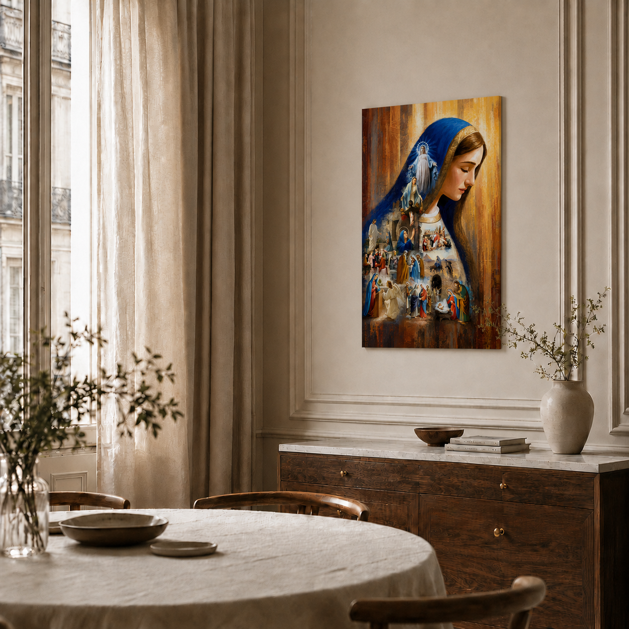 The Life Of Virgin Mary Mother Of Jesus Christian Wall Art Poster/Canvas