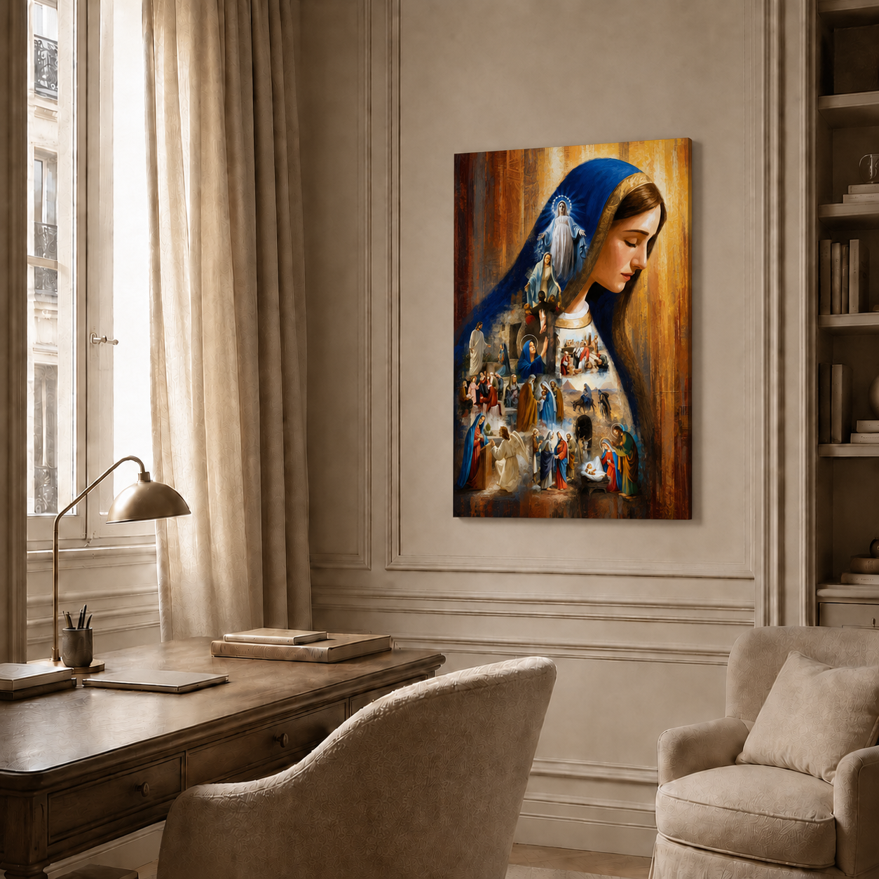 The Life Of Virgin Mary Mother Of Jesus Christian Wall Art Poster/Canvas