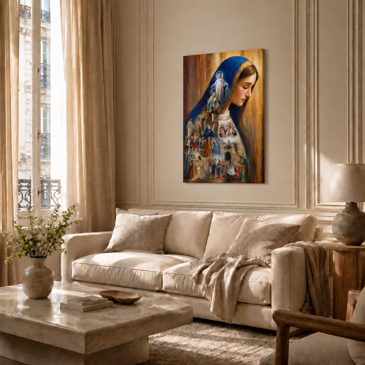 The Life Of Virgin Mary Mother Of Jesus Christian Wall Art Poster/Canvas