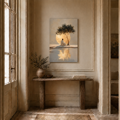 Jesus Under The Olive Tree Peaceful Christian Wall Art Poster/Canvas