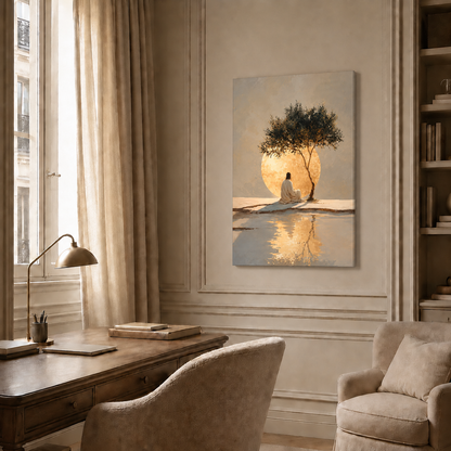 Jesus Under The Olive Tree Peaceful Christian Wall Art Poster/Canvas