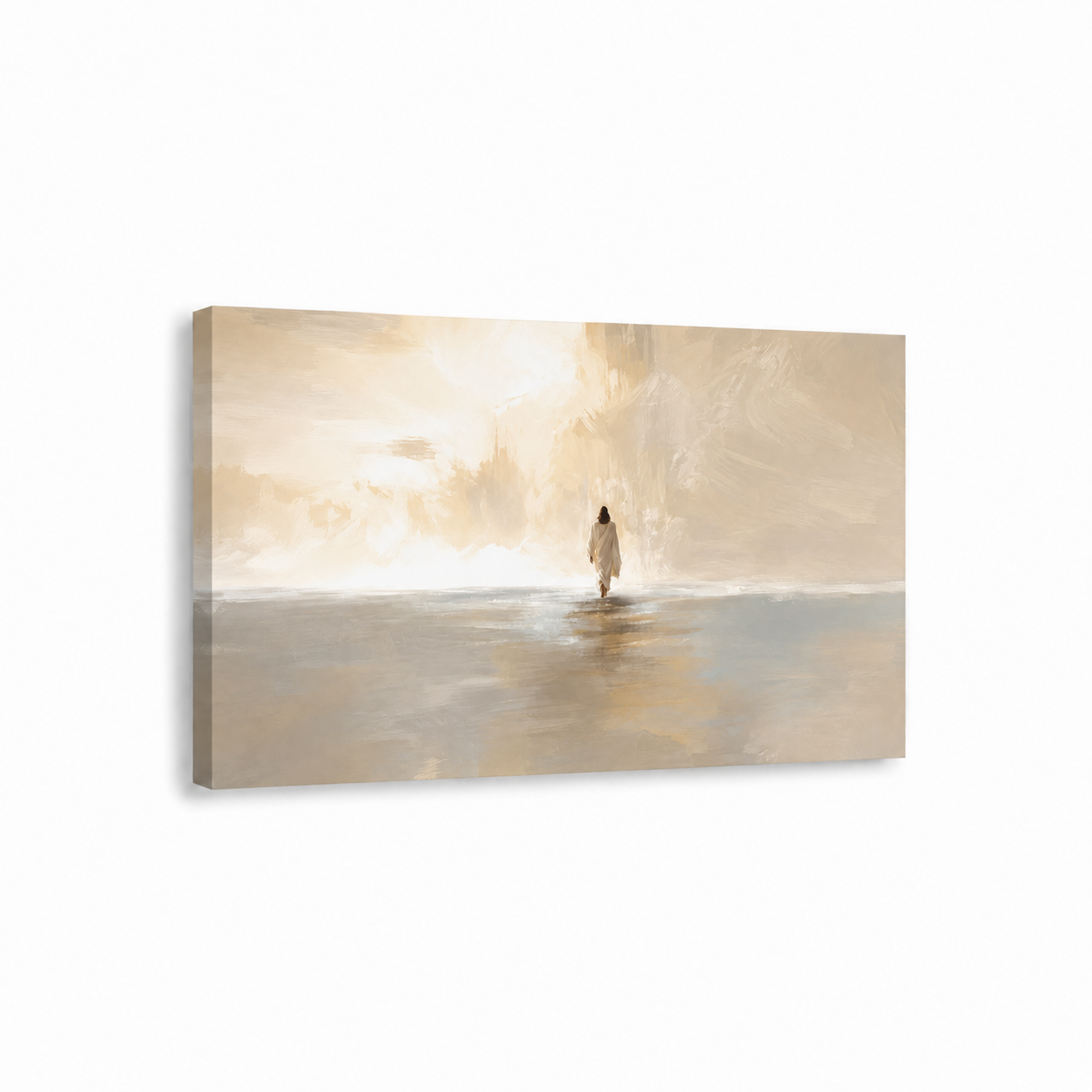 Jesus Walking Into The Light Christian Wall Art Poster/Canvas