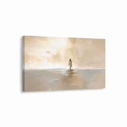 Jesus Walking Into The Light Christian Wall Art Poster/Canvas