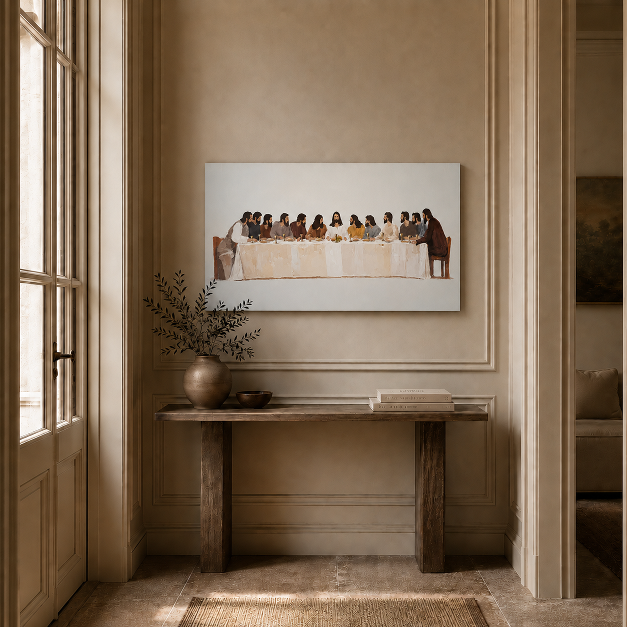 The Last Supper Jesus And Apostles Christian Wall Art Poster/Canvas