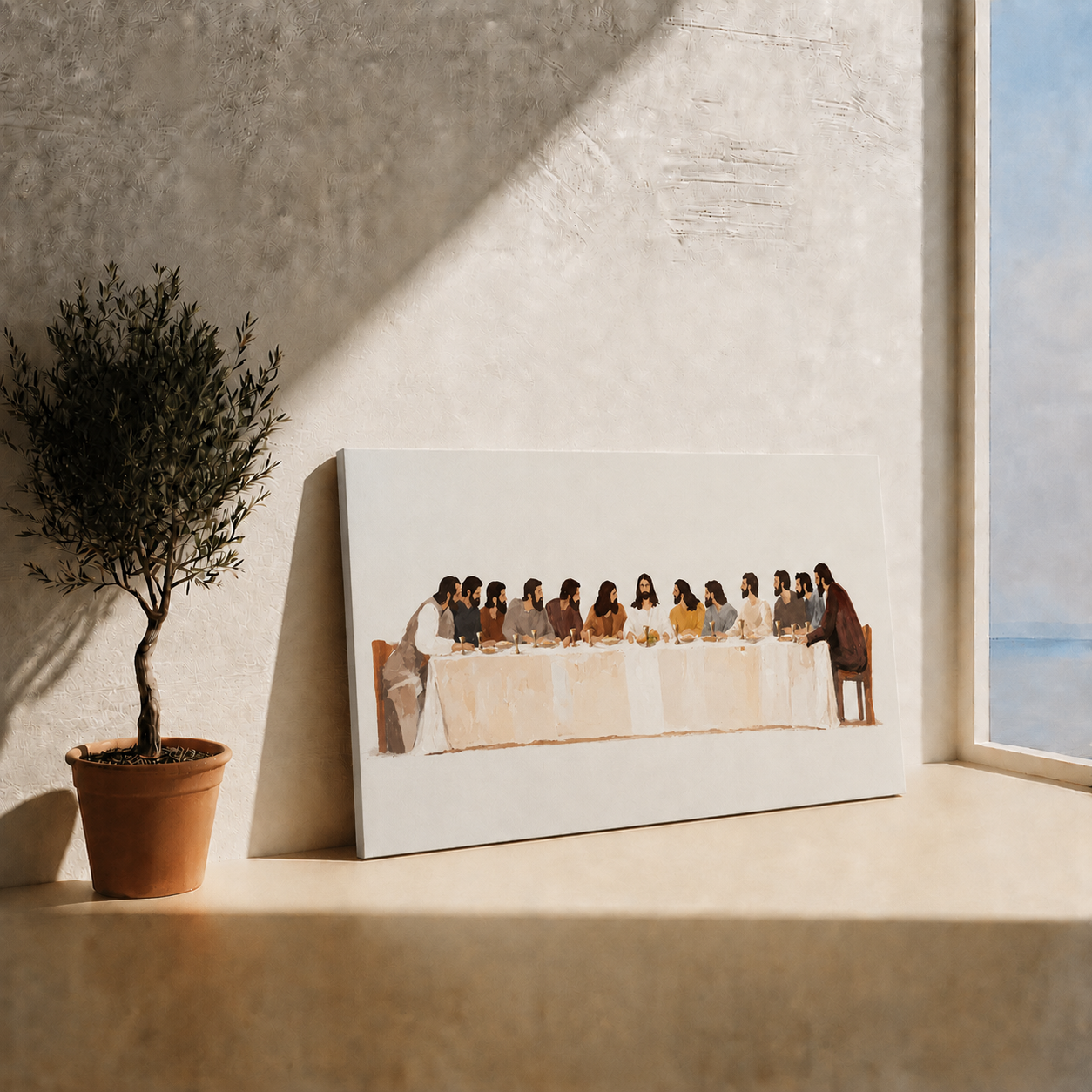 The Last Supper Jesus And Apostles Christian Wall Art Poster/Canvas