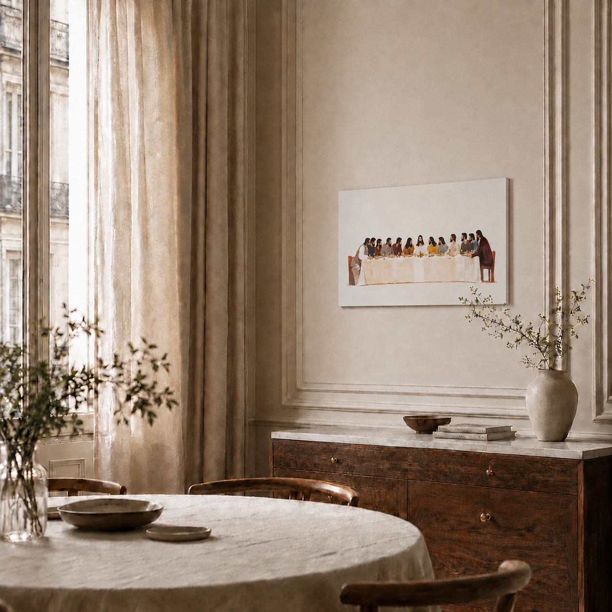 The Last Supper Jesus And Apostles Christian Wall Art Poster/Canvas