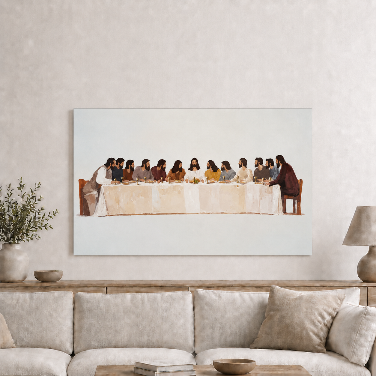 The Last Supper Jesus And Apostles Christian Wall Art Poster/Canvas