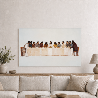 The Last Supper Jesus And Apostles Christian Wall Art Poster/Canvas