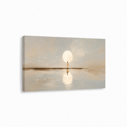 Jesus By The Moonlight Peaceful Christian Wall Art Poster/Canvas