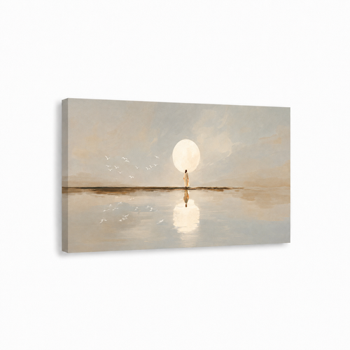 Jesus By The Moonlight Peaceful Christian Wall Art Poster/Canvas