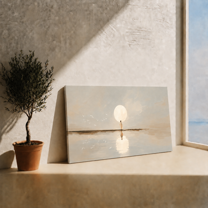 Jesus By The Moonlight Peaceful Christian Wall Art Poster/Canvas