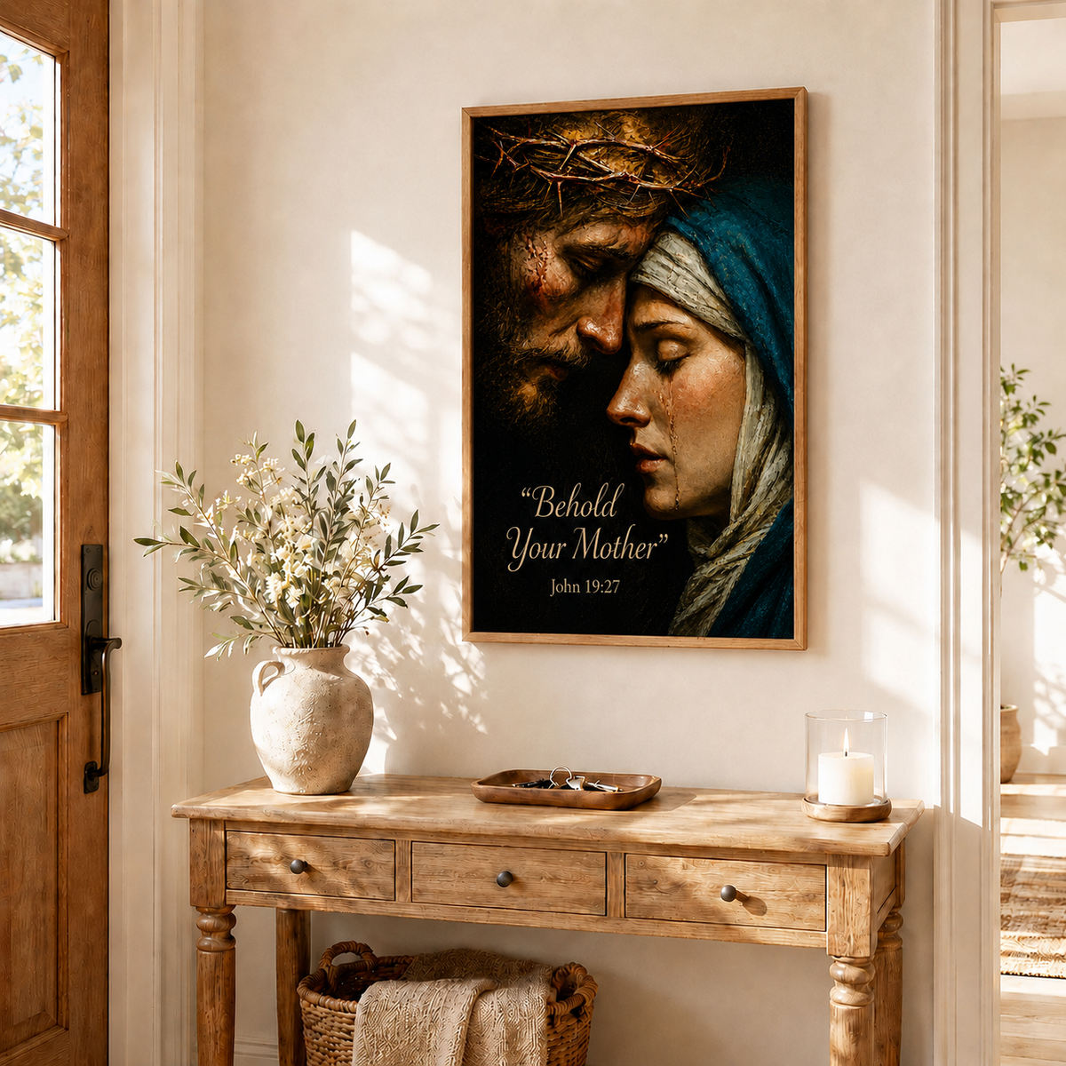 He Heals The Brokenhearted Jesus Wall Art, Christian Healing Canvas