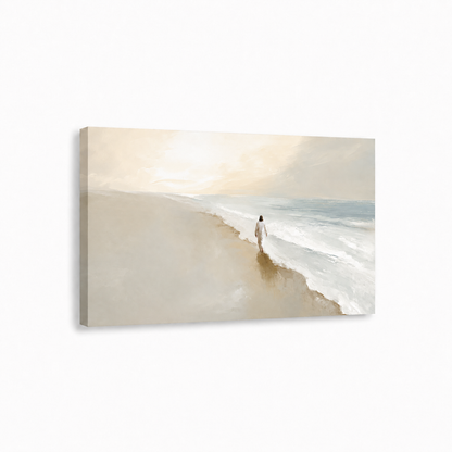 Jesus Walking By The Shore Peaceful Christian Wall Art Poster/Canvas