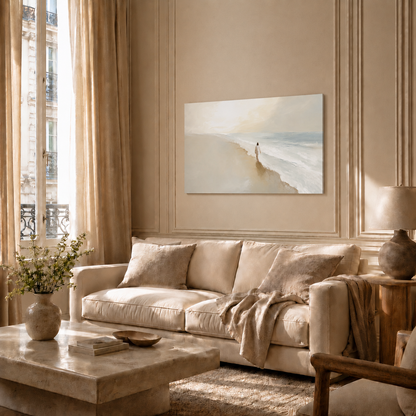 Jesus Walking By The Shore Peaceful Christian Wall Art Poster/Canvas