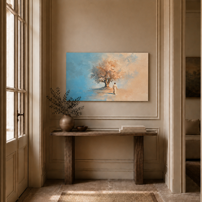 Jesus Walking Toward The Tree Of Life Christian Wall Art Poster/Canvas
