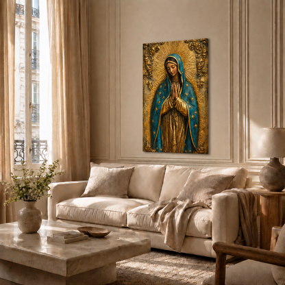 Virgin Mary Praying Wall Art, Catholic Christian Religious PosterCanvas