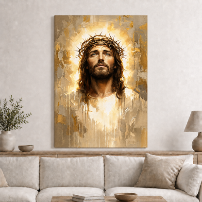 Radiant Jesus Prayer Wall Art Canvas