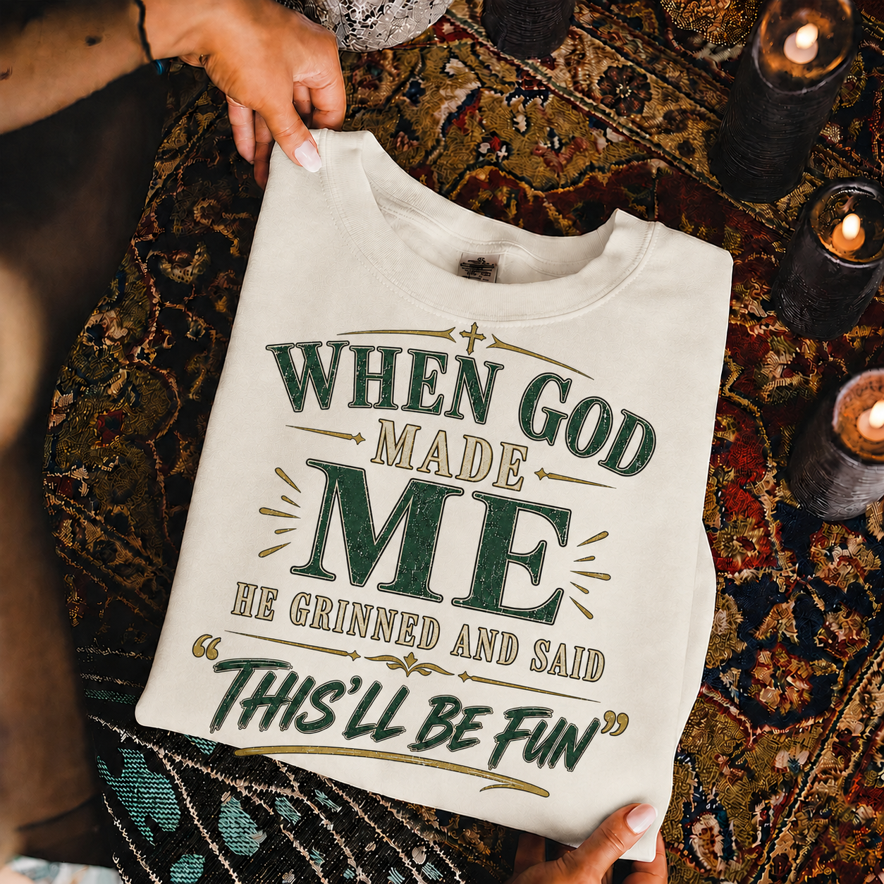 When God Made Me This’ll Be Fun Christian Faith Unisex Tshirt  Hoodie  Sweatshirt
