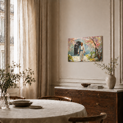 Resurrected Jesus Garden Tomb Wall Art, Christian Easter Religious Faith Poster/Canvas