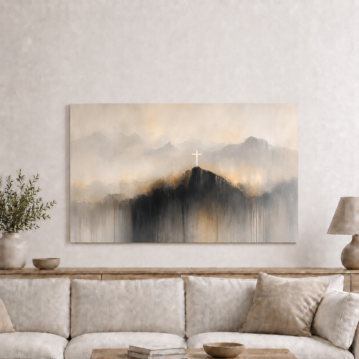 Walking by Faith on Living Waters Canvas
