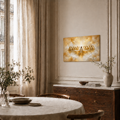 The Last Supper In Heaven Wall Art, Christian Jesus Religious Poster/Canvas