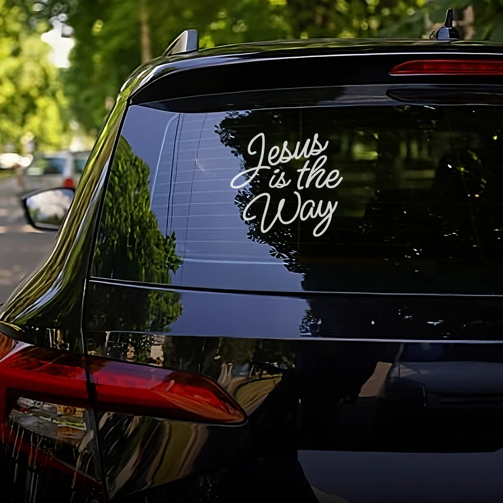 [6IN] JESUS IS THE WAY Decal – Waterproof Faith Sticker for Car, Laptop, Water Bottle & More