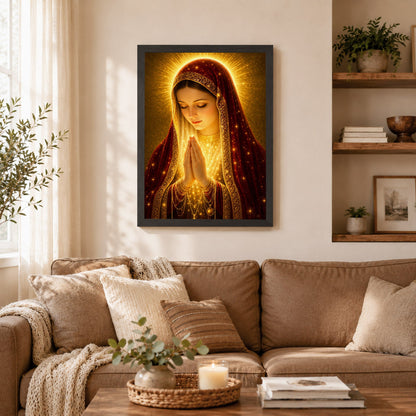 Holy Mary Radiant Prayer Art Print Poster/Canvas
