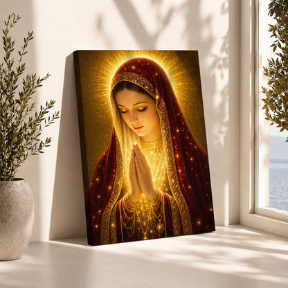Holy Mary Radiant Prayer Art Print Poster/Canvas