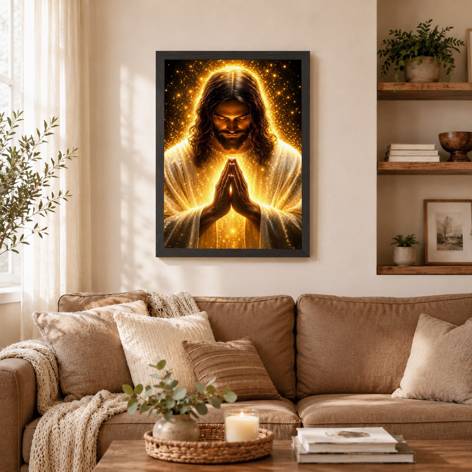 Radiant Jesus Prayer Wall Art Poster/Canvas