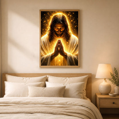 Radiant Jesus Prayer Wall Art Canvas