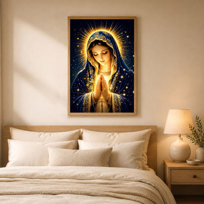 Blessed Mother’s Grace Poster Featuring the Divine Beauty of Mary Poster/Canvas