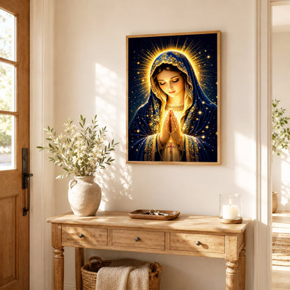 Blessed Mother’s Grace Poster Featuring the Divine Beauty of Mary Poster/Canvas