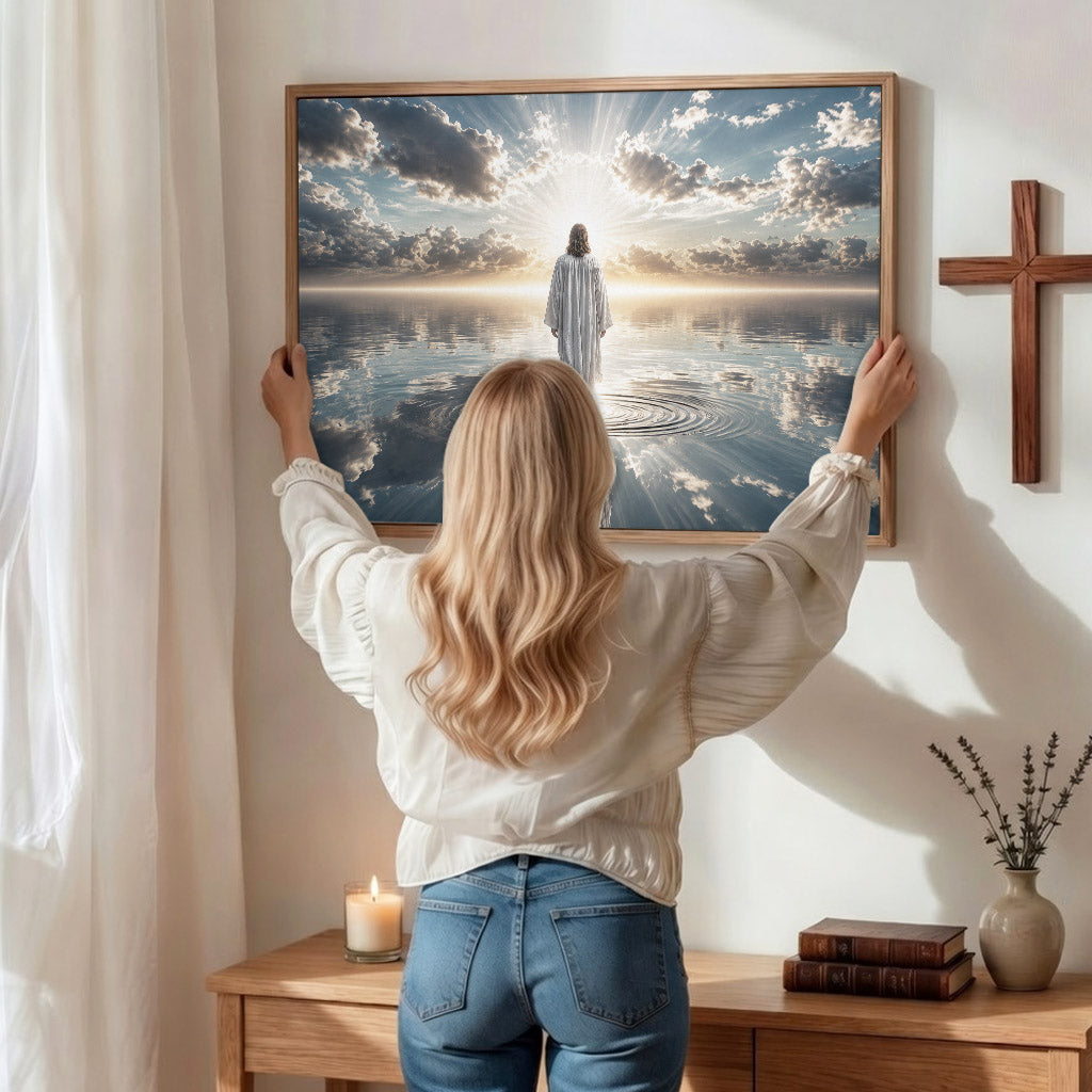 Walking by Faith on Living Waters Canvas