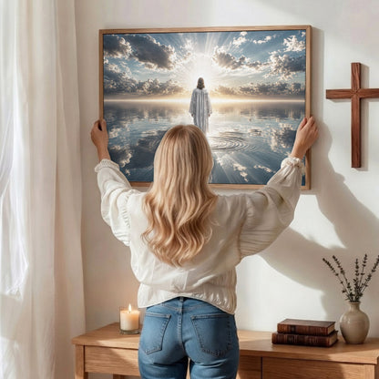 Walking by Faith on Living Waters Canvas