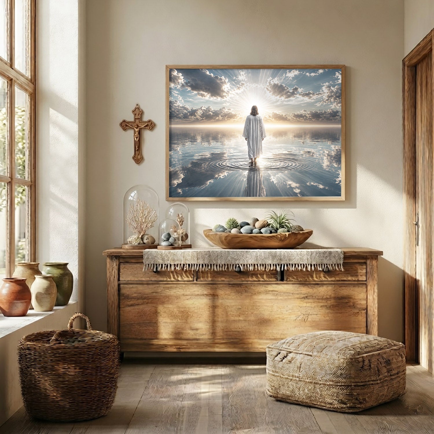Walking by Faith on Living Waters Poster/Canvas
